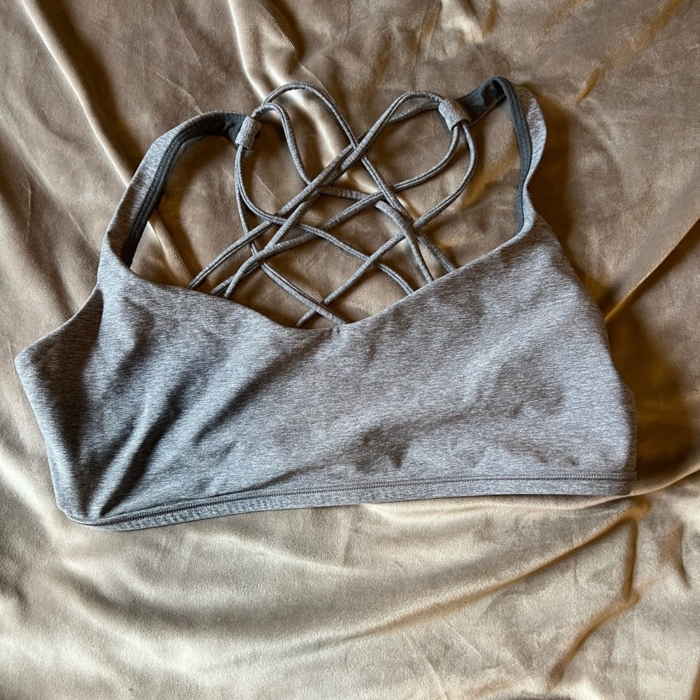 Lululemon free to be wild bra. Grey. Size 12.